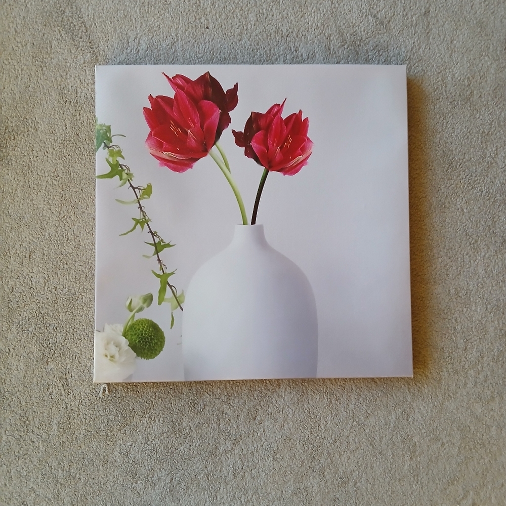 🤯 2/$15 Art Print with Red Flowers